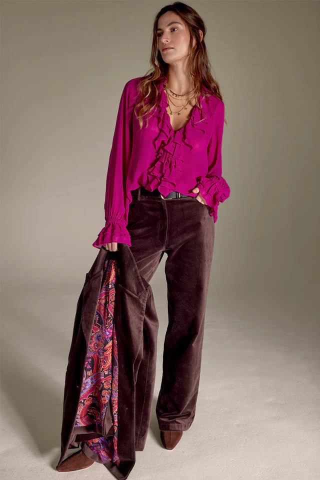 East Heritage Nuan Pink Ruffle Top - Fifi & Moose BoutiqueFifi & MooseFifi & Moose BoutiqueBlouse Shirt