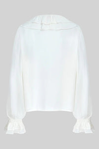 East Heritage Nuan White Ruffle Top - Fifi & Moose BoutiqueFifi & MooseFifi & Moose BoutiqueBlouse Shirt