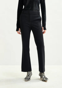Essentiel Antwerp Black flared pants with rhinestone - embellsihed sideseams - Fifi & Moose BoutiqueFifi & Moose BoutiqueFifi & Moose BoutiqueClothing