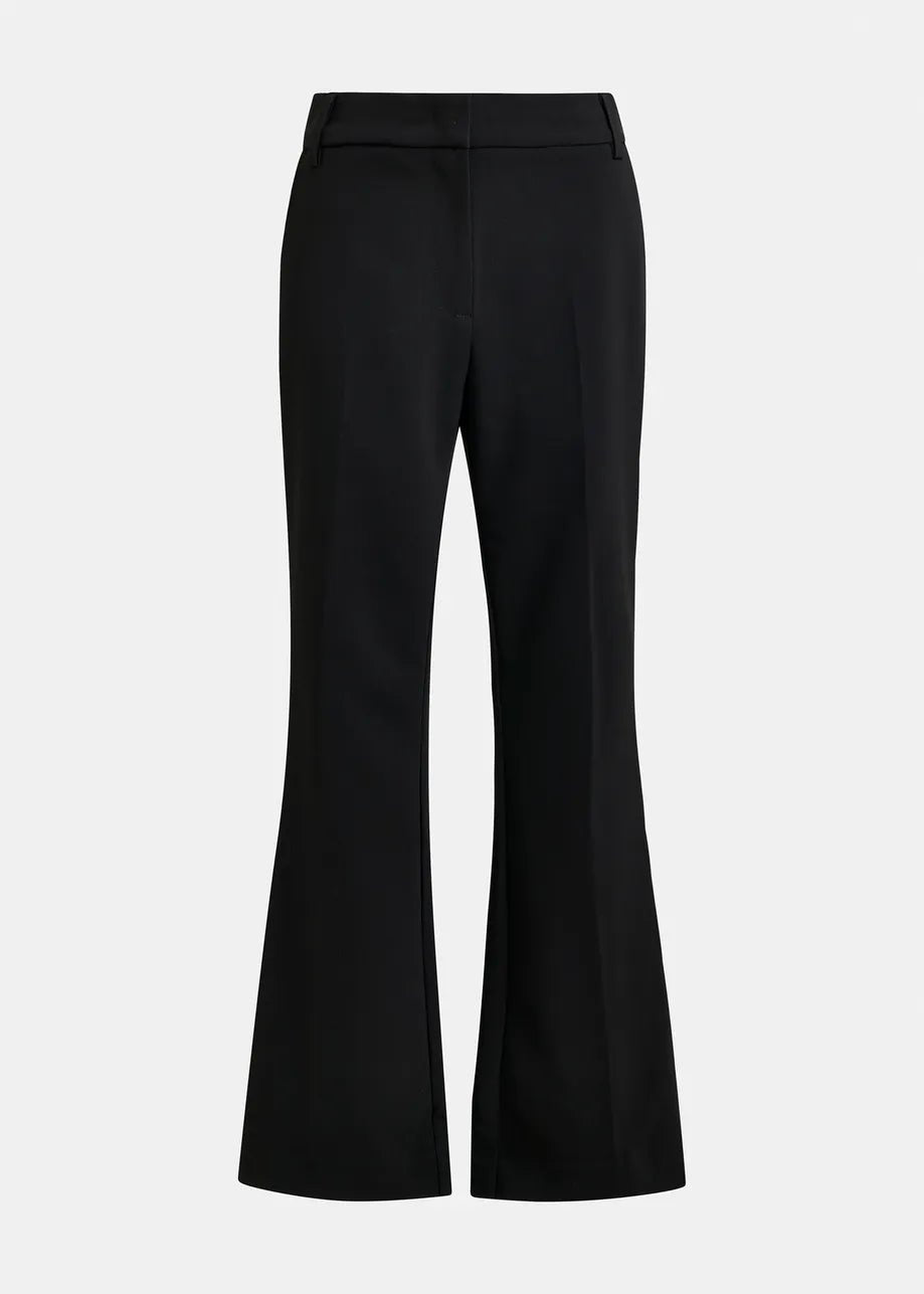 Essentiel Antwerp Black flared pants with rhinestone - embellsihed sideseams - Fifi & Moose BoutiqueFifi & Moose BoutiqueFifi & Moose BoutiqueClothing