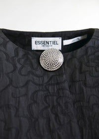 Essentiel Antwerp Black Jacquard oversized cape jacket - Fifi & Moose BoutiqueFifi & Moose BoutiqueFifi & Moose BoutiqueClothing