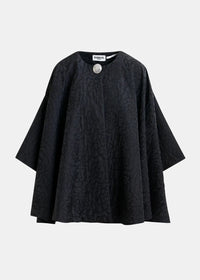 Essentiel Antwerp Black Jacquard oversized cape jacket - Fifi & Moose BoutiqueFifi & Moose BoutiqueFifi & Moose BoutiqueClothing