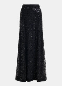 Essentiel Antwerp Black panelled maxi skirt with sequin and bead embellishments - Fifi & Moose BoutiqueFifi & Moose BoutiqueFifi & Moose BoutiqueClothing