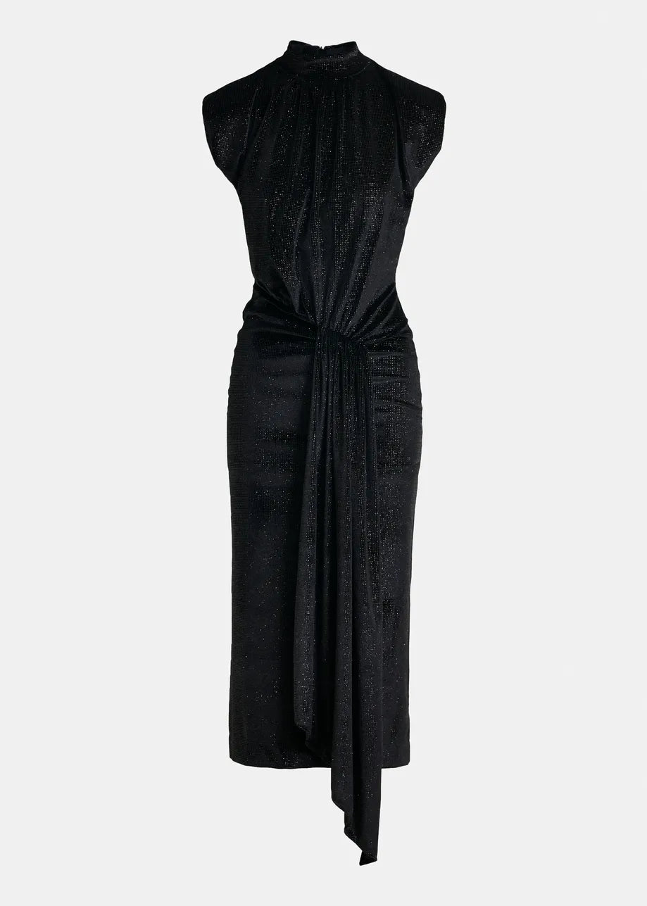 Essentiel Antwerp Black stretch - jersey midi dress - Fifi & Moose BoutiqueFifi & Moose BoutiqueFifi & Moose BoutiqueClothing