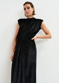Essentiel Antwerp Black stretch - jersey midi dress - Fifi & Moose BoutiqueFifi & Moose BoutiqueFifi & Moose BoutiqueClothing