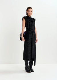 Essentiel Antwerp Black stretch - jersey midi dress - Fifi & Moose BoutiqueFifi & Moose BoutiqueFifi & Moose BoutiqueClothing