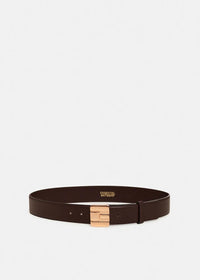 Essentiel Antwerp Gelt logo buckle leather belt in Cocoa Kiss - Fifi & Moose BoutiqueFifi & MooseFifi & Moose BoutiqueBelt
