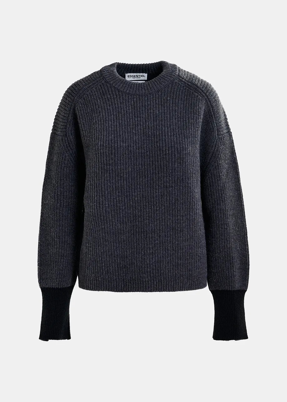 Essentiel Antwerp Ginster bicolour knitted pull - Fifi & Moose BoutiqueFifi & MooseFifi & Moose BoutiquePullover