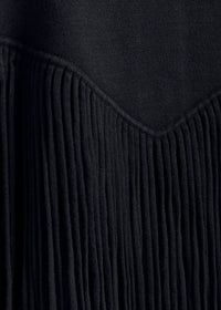 Essentiel Antwerp Istern Navy cropped knitted jacket with fringe details - Fifi & Moose BoutiqueFifi & Moose BoutiqueFifi & Moose BoutiqueCoats & Jackets