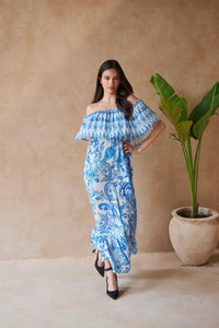 Inoa Blossom Dress - Paisley Azure - Fifi & Moose BoutiqueFifi & MooseFifi & Moose BoutiqueClothing
