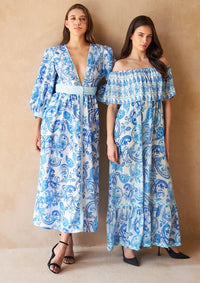 Inoa Blossom Dress - Paisley Azure - Fifi & Moose BoutiqueFifi & MooseFifi & Moose BoutiqueClothing