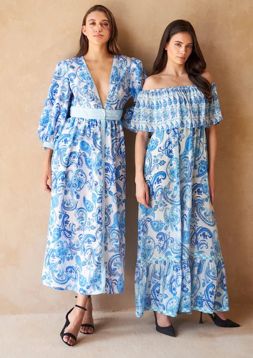 Inoa Blossom Dress - Paisley Azure - Fifi & Moose BoutiqueFifi & MooseFifi & Moose BoutiqueClothing