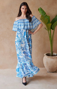Inoa Blossom Dress - Paisley Azure - Fifi & Moose BoutiqueFifi & MooseFifi & Moose BoutiqueClothing