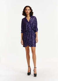 Essentiel Antwerp Entire sequin-embellished mini wrap dress - Fifi & Moose BoutiqueFifi & MooseFifi & Moose BoutiqueDress