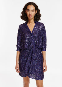 Essentiel Antwerp Entire sequin-embellished mini wrap dress - Fifi & Moose BoutiqueFifi & MooseFifi & Moose BoutiqueDress