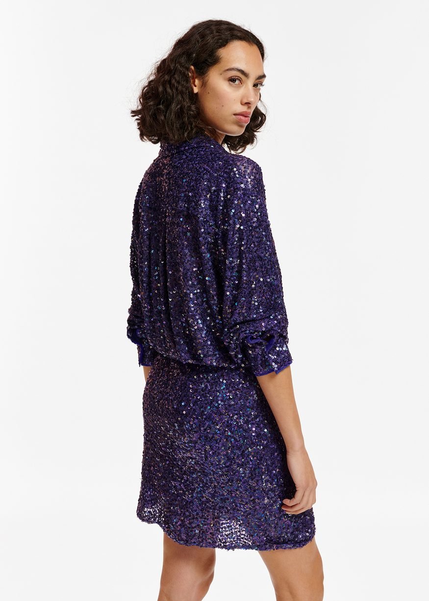 Essentiel Antwerp Entire sequin-embellished mini wrap dress - Fifi & Moose BoutiqueFifi & MooseFifi & Moose BoutiqueDress