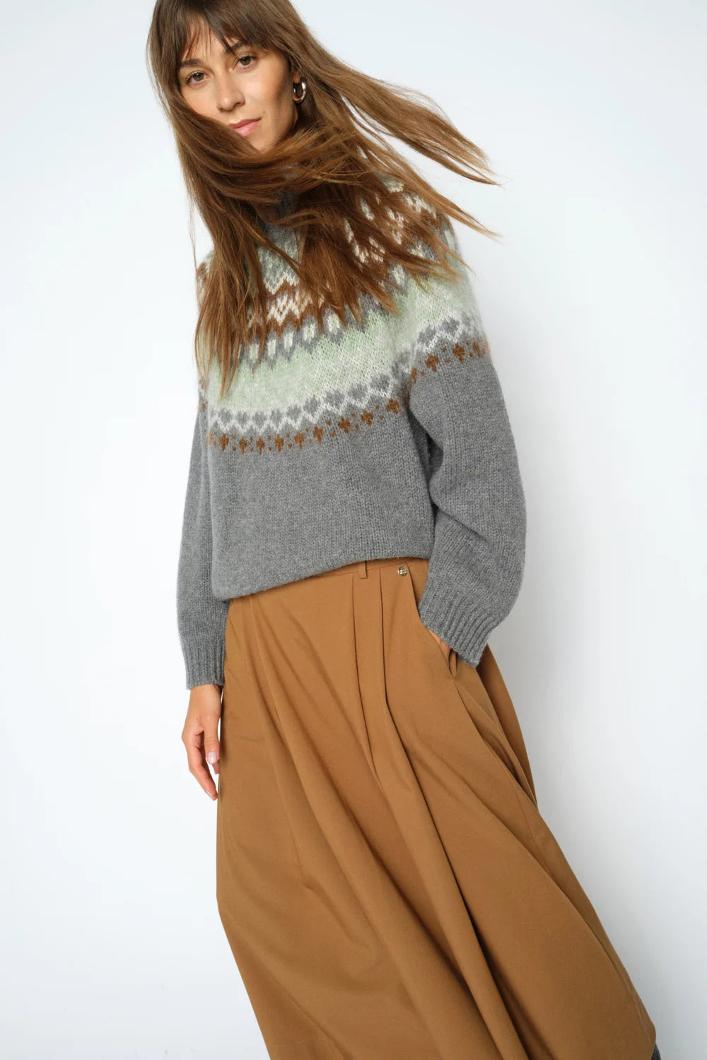 Mos Mosh MMDaya Fjord Highneck Knit Pullover