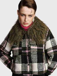 Essentiel Antwerp KPOP Faux Fur Collar Bomber