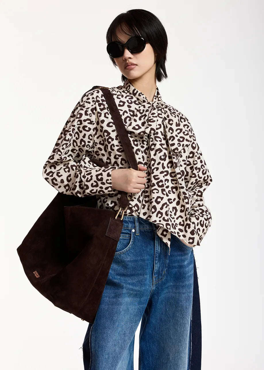 Essentiel Antwerp Kroon Suede Leather Shopperbag