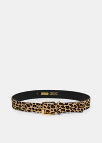 Essentiel Antwerp Kofee Printed Leather Belt
