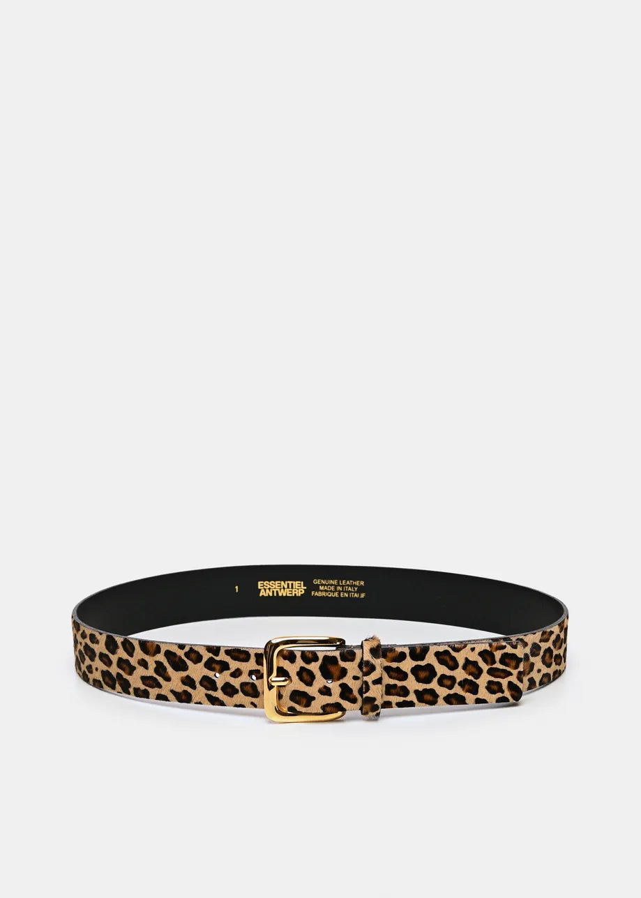 Essentiel Antwerp Kofee Printed Leather Belt
