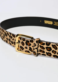 Essentiel Antwerp Kofee Printed Leather Belt