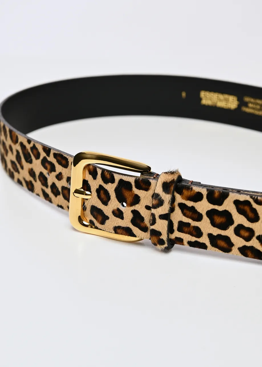 Essentiel Antwerp Kofee Printed Leather Belt