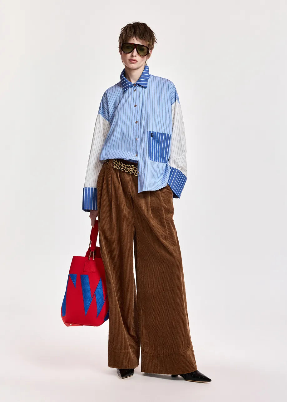 Essentiel Antwerp Kofee Printed Leather Belt