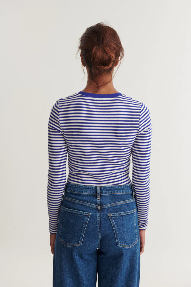 Basic Apparel Ludmilla LS Tee - Blue