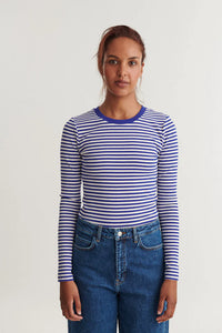 Basic Apparel Ludmilla LS Tee - Blue