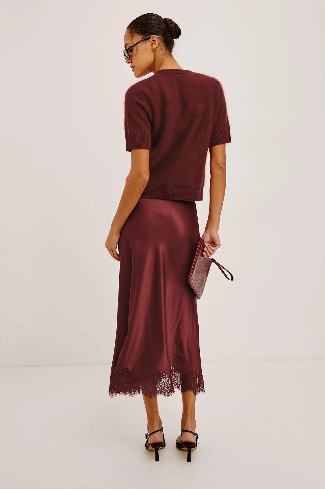 Rails Ebony Skirt in Crimson