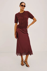 Rails Ebony Skirt in Crimson
