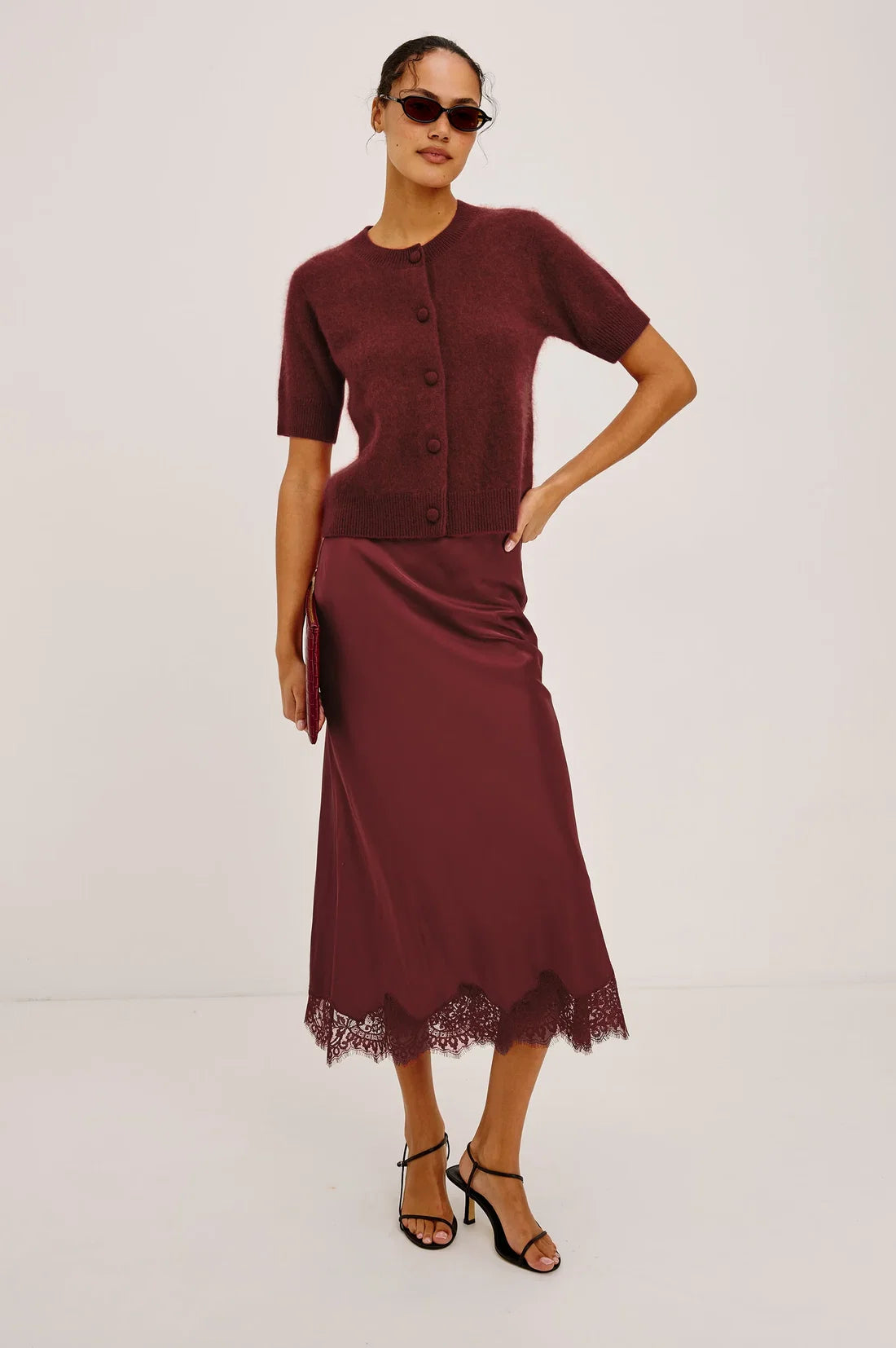Rails Ebony Skirt in Crimson