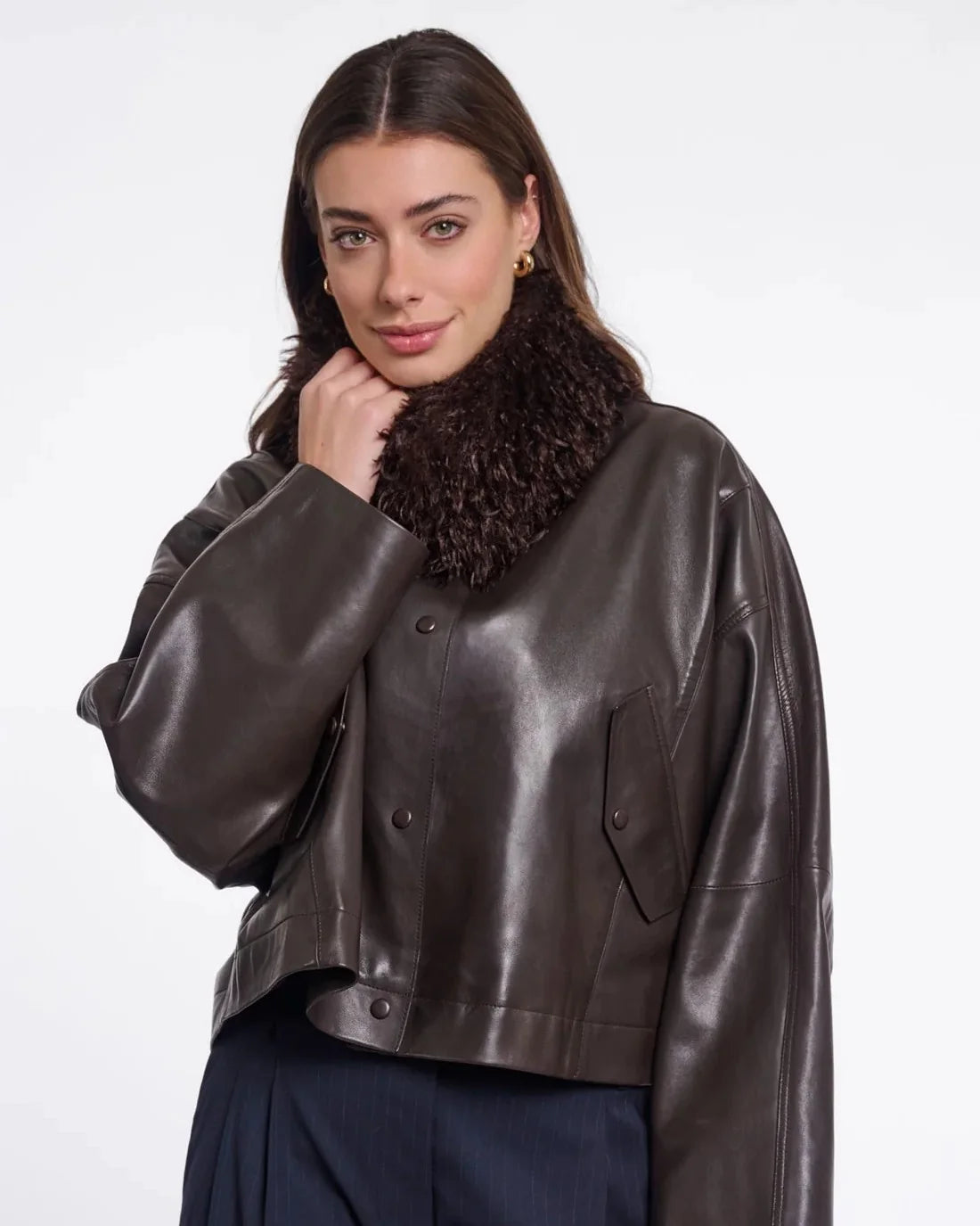 Rino & Pelle Banu Scarf in Coffee Roast