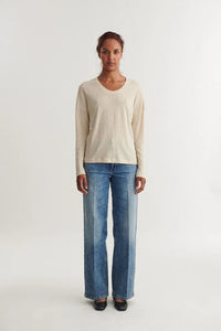 Basic Apparel Ashly LS Tee in Summer Sand - Fifi & Moose BoutiqueFifi & Moose BoutiqueFifi & Moose BoutiqueClothing