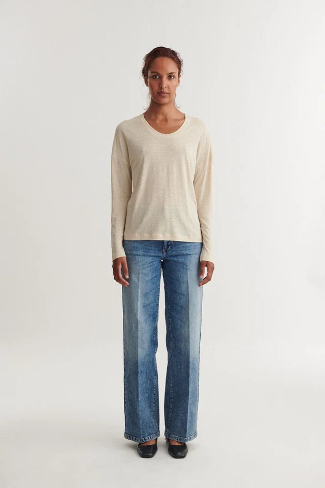 Basic Apparel Ashly LS Tee in Summer Sand - Fifi & Moose BoutiqueFifi & Moose BoutiqueFifi & Moose BoutiqueClothing