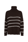 Basic Apparel Lise Striped T - Neck - Black - Fifi & Moose BoutiqueFifi & Moose BoutiqueFifi & Moose BoutiqueClothing