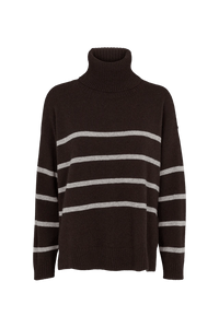 Basic Apparel Lise Striped T - Neck - Black - Fifi & Moose BoutiqueFifi & Moose BoutiqueFifi & Moose BoutiqueClothing