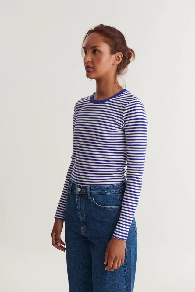 Basic Apparel Ludmilla LS Tee - Blue - Fifi & Moose BoutiqueFifi & Moose BoutiqueFifi & Moose BoutiqueClothing