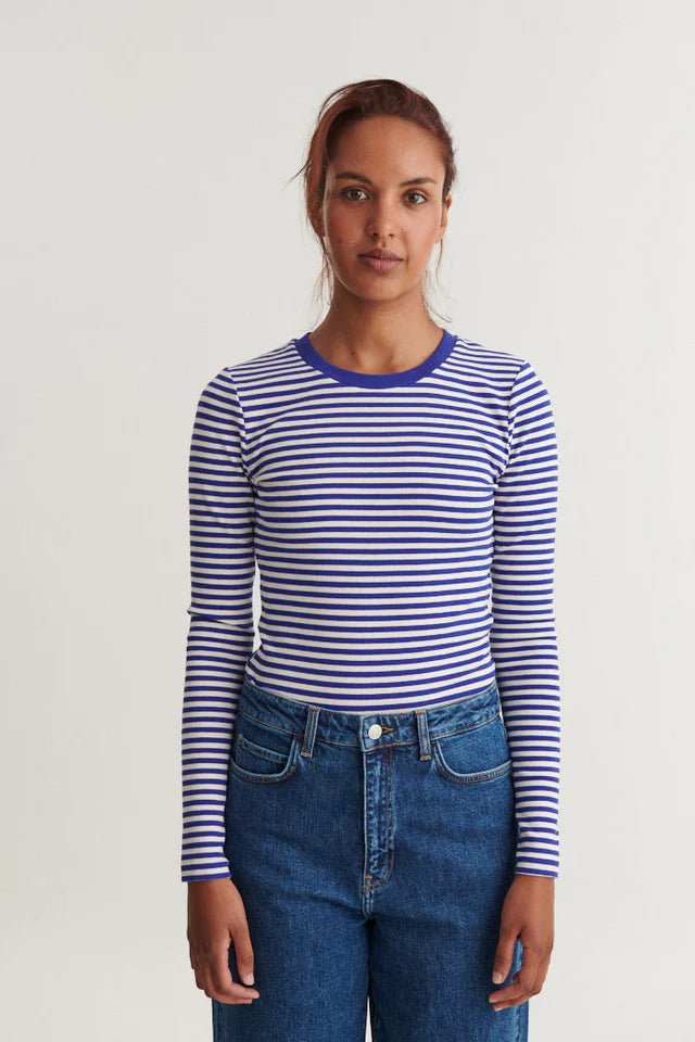 Basic Apparel Ludmilla LS Tee - Blue - Fifi & Moose BoutiqueFifi & Moose BoutiqueFifi & Moose BoutiqueClothing