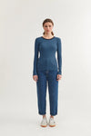 Basic Apparel Ludmilla LS Tee - Copen Blue/Sky Captain - Fifi & Moose BoutiqueFifi & Moose BoutiqueFifi & Moose BoutiqueClothing