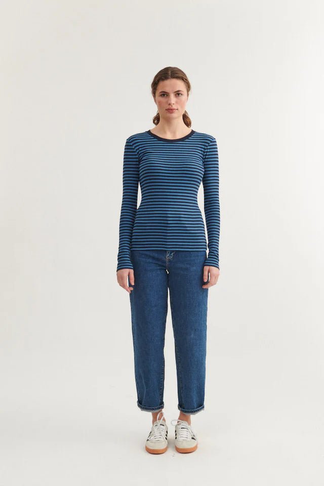 Basic Apparel Ludmilla LS Tee - Copen Blue/Sky Captain - Fifi & Moose BoutiqueFifi & Moose BoutiqueFifi & Moose BoutiqueClothing