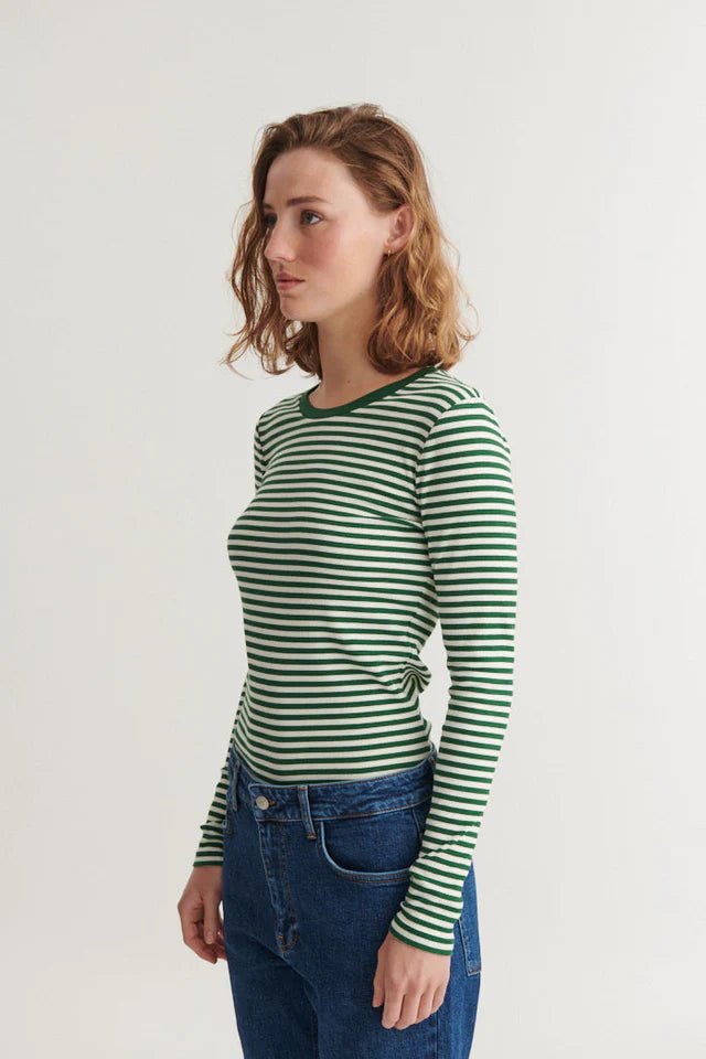 Basic Apparel Ludmilla LS Tee - Green - Fifi & Moose BoutiqueFifi & Moose BoutiqueFifi & Moose BoutiqueClothing