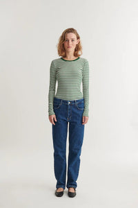 Basic Apparel Ludmilla LS Tee - Green - Fifi & Moose BoutiqueFifi & Moose BoutiqueFifi & Moose BoutiqueClothing