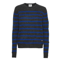 Beta Studios Bibi Striped O - Neck - Anthracite Grey/Azure blue - Fifi & Moose BoutiqueFifi & Moose BoutiqueFifi & Moose BoutiqueClothing
