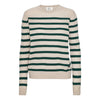 Beta Studios Bibi Striped O - Neck - Sand Melange/Botanic Green - Fifi & Moose BoutiqueFifi & Moose BoutiqueFifi & Moose BoutiqueClothing