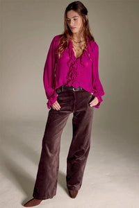 East Heritage Nuan Pink Ruffle Top - Fifi & Moose BoutiqueFifi & MooseFifi & Moose BoutiqueBlouse Shirt