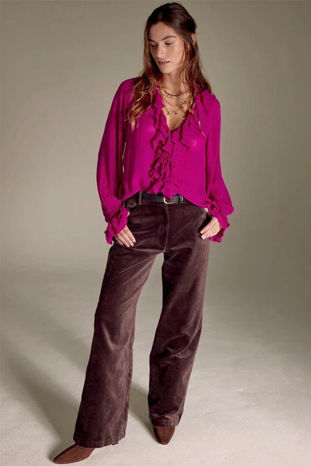 East Heritage Nuan Pink Ruffle Top - Fifi & Moose BoutiqueFifi & MooseFifi & Moose BoutiqueBlouse Shirt