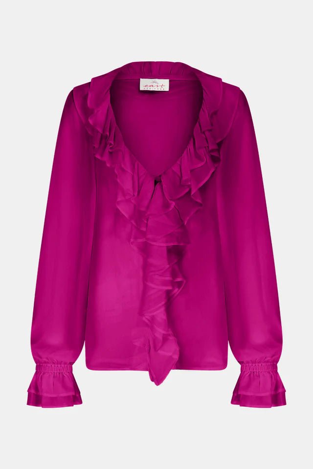East Heritage Nuan Pink Ruffle Top - Fifi & Moose BoutiqueFifi & MooseFifi & Moose BoutiqueBlouse Shirt