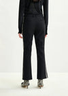 Essentiel Antwerp Black flared pants with rhinestone - embellsihed sideseams - Fifi & Moose BoutiqueFifi & Moose BoutiqueFifi & Moose BoutiqueClothing